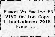Pumas Vs Emelec EN VIVO Online <b>Copa Libertadores 2016</b> Fase <b>...</b>