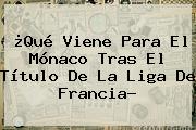Ver que viene para el monaco tras el titulo de la liga de francia ¿Qué Viene Para El <b>Mónaco</b> Tras El Título De La Liga De Francia?
