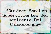 ¿Quiénes Son Los Supervivientes Del Accidente Del <b>Chapecoense</b>?