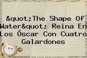 "<b>The Shape Of Water</b>" Reina En Los Óscar Con Cuatro Galardones