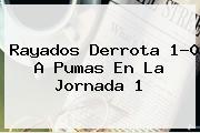 <b>Rayados</b> Derrota 1-0 A <b>Pumas</b> En La Jornada 1