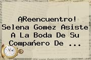 ¡Reencuentro! Selena Gomez Asiste A La Boda De Su Compañero De ...