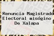 Renuncia Magistrado Electoral <b>misógino</b> De Xalapa