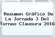 Resumen Gráfico De La <b>Jornada 3</b> Del Torneo Clausura 2016