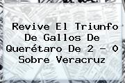 Revive El Triunfo De Gallos De Querétaro De 2 - 0 Sobre Veracruz