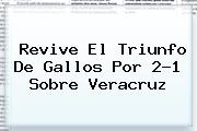 Revive El Triunfo De Gallos Por 2-1 Sobre <b>Veracruz</b>