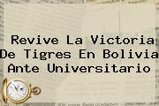 Revive La Victoria De <b>Tigres</b> En Bolivia Ante Universitario