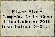 <b>River Plate</b>, Campeón De La Copa Libertadores 2015 Tras Golear 3-0 <b>...</b>