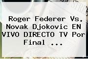 <b>Roger Federer</b> Vs. Novak Djokovic EN VIVO DIRECTO TV Por Final <b>...</b>