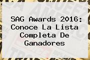 <b>SAG Awards 2016</b>: Conoce La Lista Completa De Ganadores