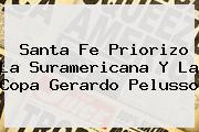 <b>Santa Fe</b> Priorizo La Suramericana Y La Copa Gerardo Pelusso