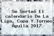 Se Sorteó El <b>calendario</b> De La <b>Liga</b>, Copa Y Torneo <b>Águila 2017</b>