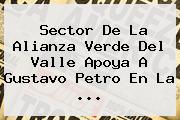 Sector De La Alianza Verde Del Valle Apoya A Gustavo <b>Petro</b> En La ...