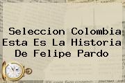 Seleccion Colombia Esta Es La Historia De <b>Felipe Pardo</b>