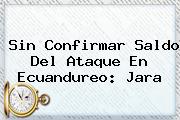 <i>Sin Confirmar Saldo Del Ataque En Ecuandureo: Jara</i>
