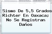 <b>Sismo</b> De 5.5 Grados Richter En Oaxaca; No Se Registran Daños