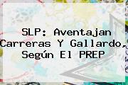 <b>SLP</b>: Aventajan Carreras Y Gallardo, Según El <b>PREP</b>