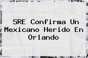 SRE Confirma Un Mexicano Herido En <b>Orlando</b>