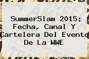 Ver summerslam 2015 fecha canal y cartelera del evento de la wwe <b>SummerSlam 2015</b>: Fecha, Canal Y Cartelera Del Evento De La WWE