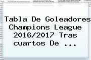 Tabla De Goleadores <b>Champions</b> League 2016/<b>2017</b> Tras <b>cuartos De</b> ...