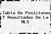 <b>Tabla De Posiciones</b> Y Resultados De La MLS