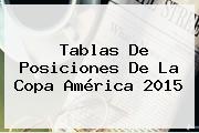 <b>Tablas De Posiciones</b> De La <b>Copa América 2015</b>