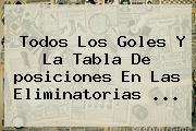 Todos Los Goles Y La Tabla De <b>posiciones</b> En Las <b>Eliminatorias</b> ...