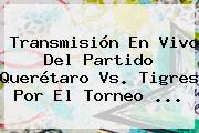 Transmisión En Vivo Del Partido <b>Querétaro Vs</b>. <b>Tigres</b> Por El Torneo <b>...</b>