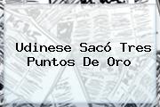Ver udinese saco tres puntos de oro Udinese Sacó Tres Puntos De Oro