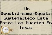 Ver un quotdreamerquot guatemalteco esta entre los muertos en texas Un "dreamer" Guatemalteco Está Entre Los Muertos En Texas