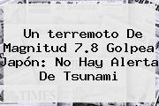 Un <b>terremoto</b> De Magnitud 7.8 Golpea <b>Japón</b>: No Hay Alerta De Tsunami