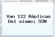 Van 122 Réplicas Del Sismo: SSN