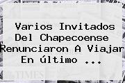 Varios Invitados Del Chapecoense Renunciaron A Viajar En último ...
