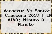 <b>Veracruz Vs Santos</b> | Clausura 2018 | EN VIVO: Minuto A Minuto