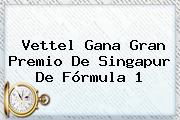 Vettel Gana Gran Premio De Singapur De <b>Fórmula 1</b>