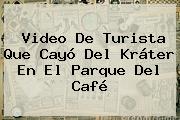 Video De Turista Que Cayó Del Kráter En El <b>Parque Del Café</b>