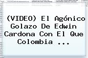 (VIDEO) El Agónico Golazo De <b>Edwin Cardona</b> Con El Que Colombia ...