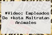 #Video: Empleados De +<b>kota</b> Maltratan Animales