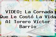 VIDEO: La Cornada Que Le Costó La Vida Al Torero <b>Víctor Barrio</b>