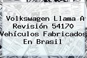 Volkswagen Llama A Revisión 54170 Vehículos Fabricados En Brasil