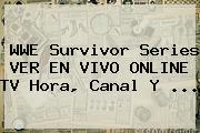 WWE <b>Survivor Series</b> VER EN <b>VIVO</b> ONLINE TV Hora, Canal Y ...