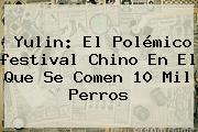 <b>Yulin</b>: El Polémico <b>festival</b> Chino En El Que Se Comen 10 Mil Perros
