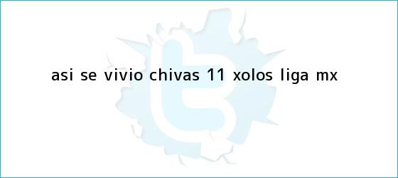 ver tweets sobre asi se vivio chivas 11 xolos liga mx trinos de ASÍ SE VIVIÓ | <b>Chivas</b> 1-1 Xolos | Liga MX