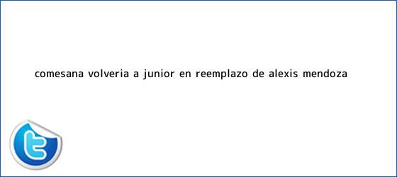 trinos de Comesaña volvería a <b>Junior</b> en reemplazo de Alexis Mendoza