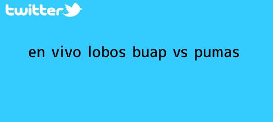 trinos de ¡En vivo! <b>Lobos BUAP vs Pumas</b>
