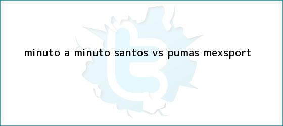 trinos de MINUTO A MINUTO: <b>Santos vs. Pumas</b> (Mexsport)