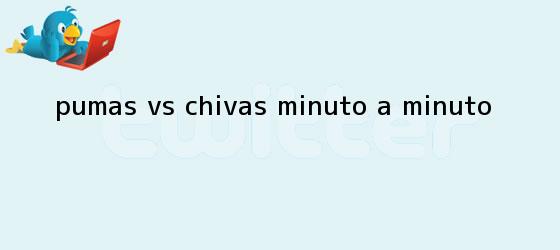 trinos de <b>Pumas vs</b>. <b>Chivas</b>, minuto a minuto