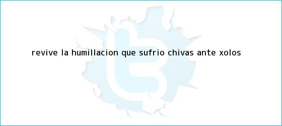 trinos de Revive la humillación que sufrió <b>Chivas</b> ante <b>Xolos</b>
