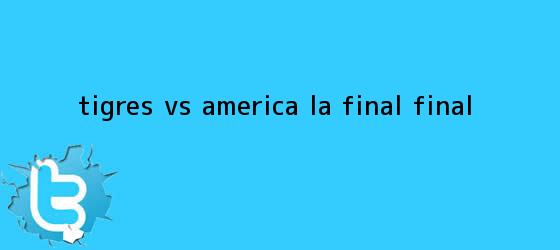 trinos de <b>Tigres vs América</b> (la <b>final final</b>)