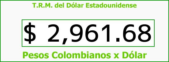 ver tasa representativa del mercado del dólar en colombia para el domingo 18 de junio de 2017 T.R.M. del Dólar para hoy Domingo 18 de Junio de 2017